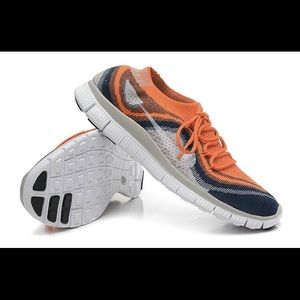 Women’s Nike Free Flyknit 5.0 Neon Orange Blue